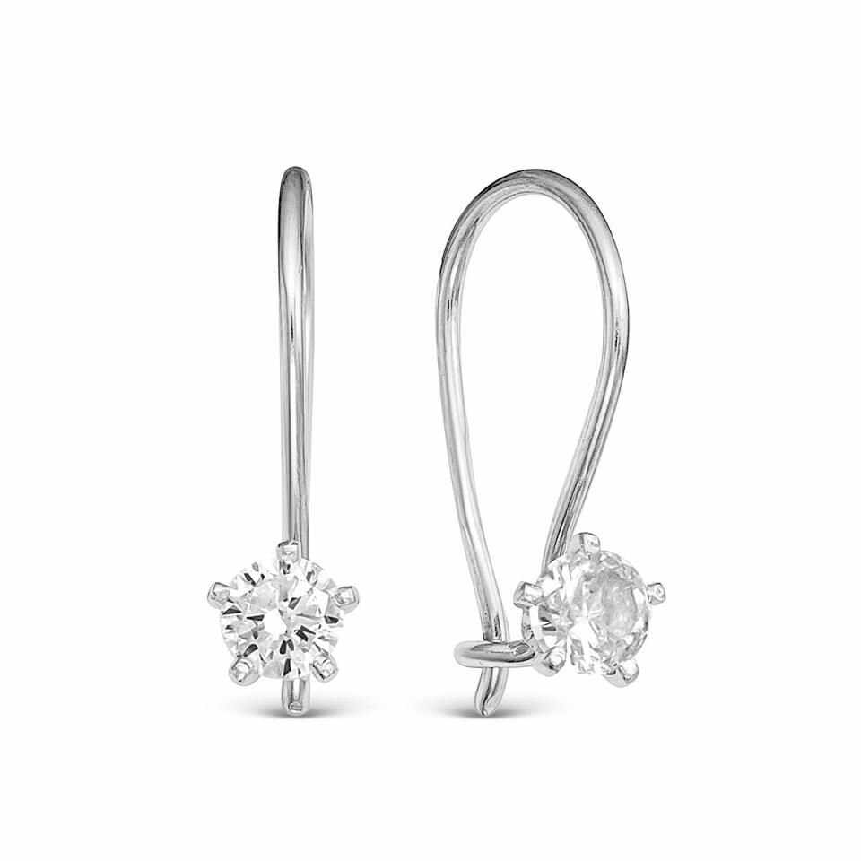 Серьги VALTERA, серебро, 925 проба, родирование, фианит, , серебристый