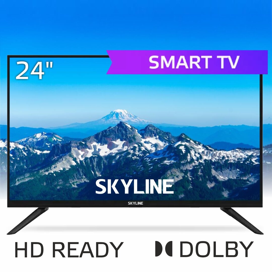 Телевизор SKYLINE 24YST5970 SMART, 24", 1366 x 768, черный