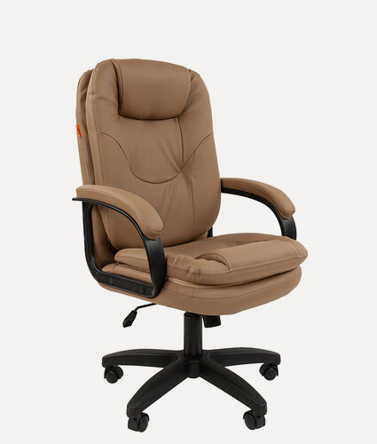 Изображение товара Офисное кресло Chairman 668LT Россия черный пластик, экопремиум бежевый N, из экокожи, до 120кг