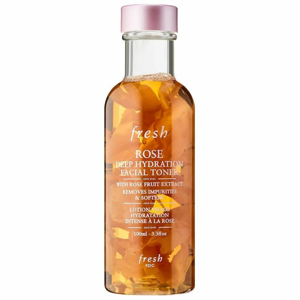 Легкий тонизирующий тоник для лица мини-формат FRESH Rose Deep Hydration Facial Toner 100ml