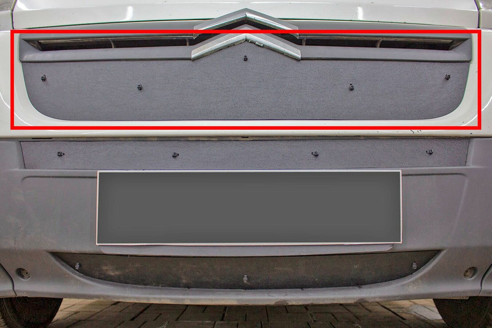 Зимняя защита на стяжках для Citroen Jumper (II) 2006-2014, верх