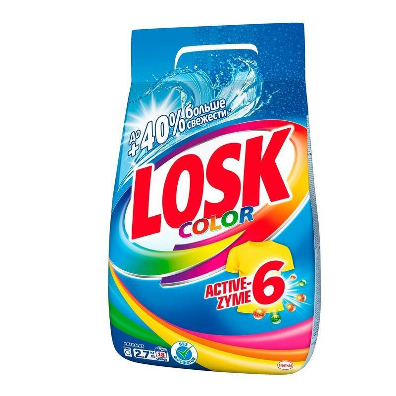 Порошок стиральный автомат Losk Color Active-Zyme 6 2.7 кг1 шт