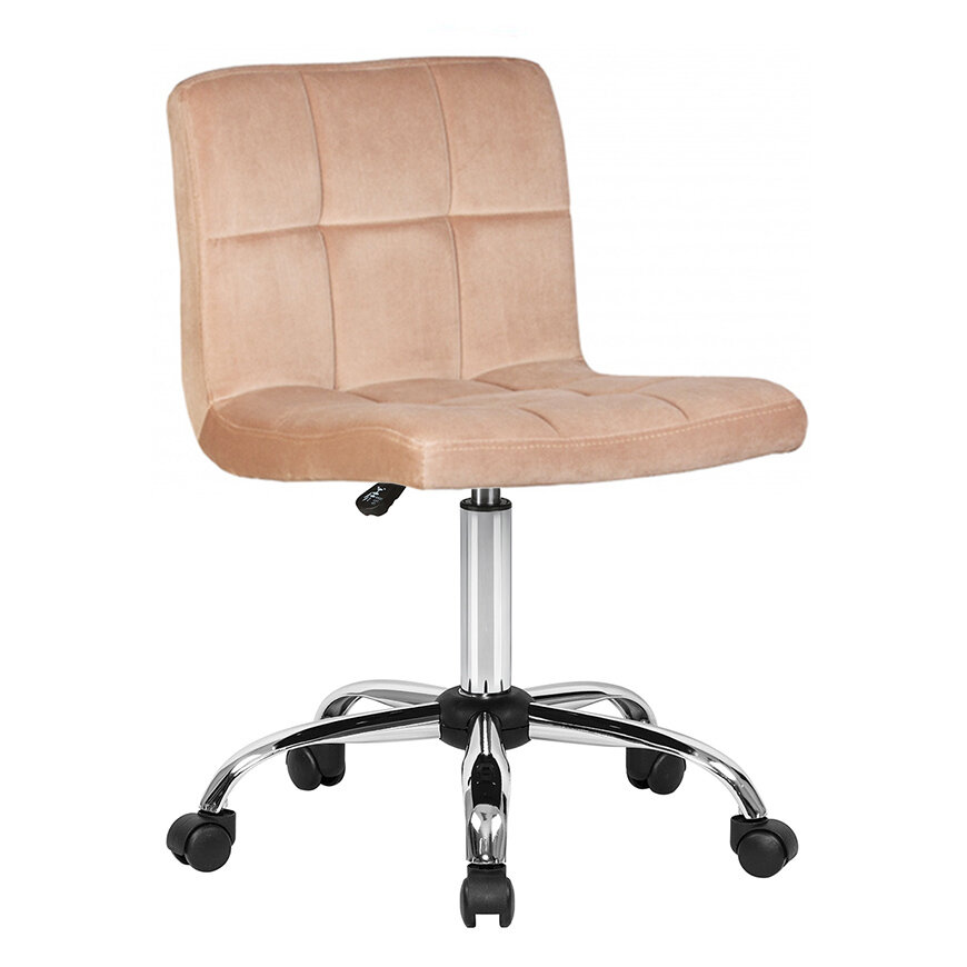 Кресло офисное DOMINIC, велюр, газлифт, хромированное, с колёсами, мягкое сиденье, максимальная нагрузка 120кг