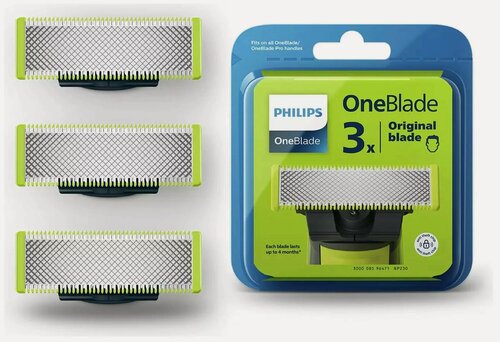 Изображение товара Сменные лезвия (3 шт.) для триммера Philips OneBlade Pro QP230/50