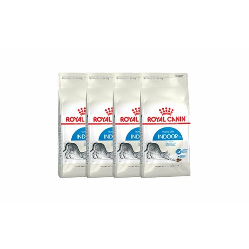 Royal Canin Indoor 27 сухой корм для взрослых кошек, живущих в помещении - 200 гр х 4 шт.