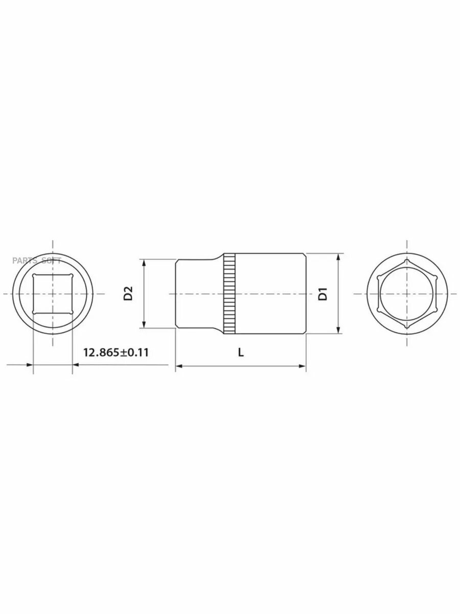головка торцевая THORVIK 1/2" 17мм - фото №8
