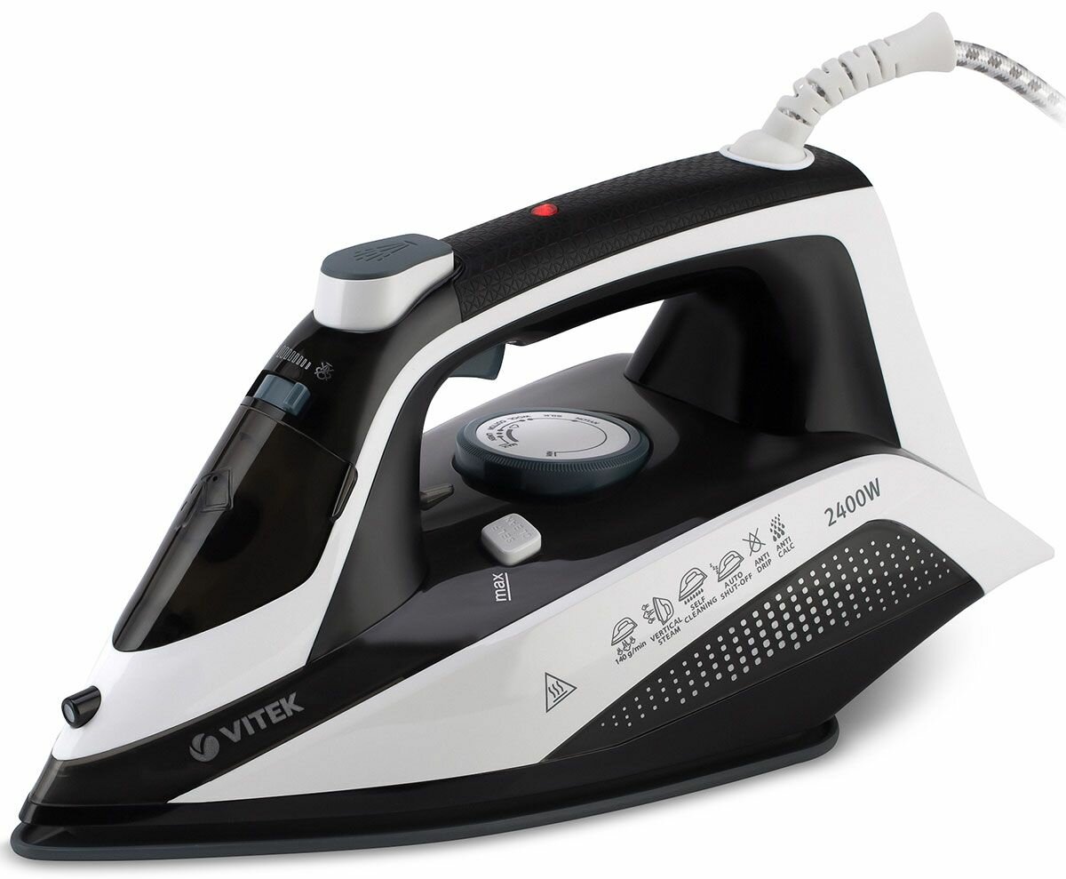 Утюг Vitek VT-8313 2400Вт белый/черный
