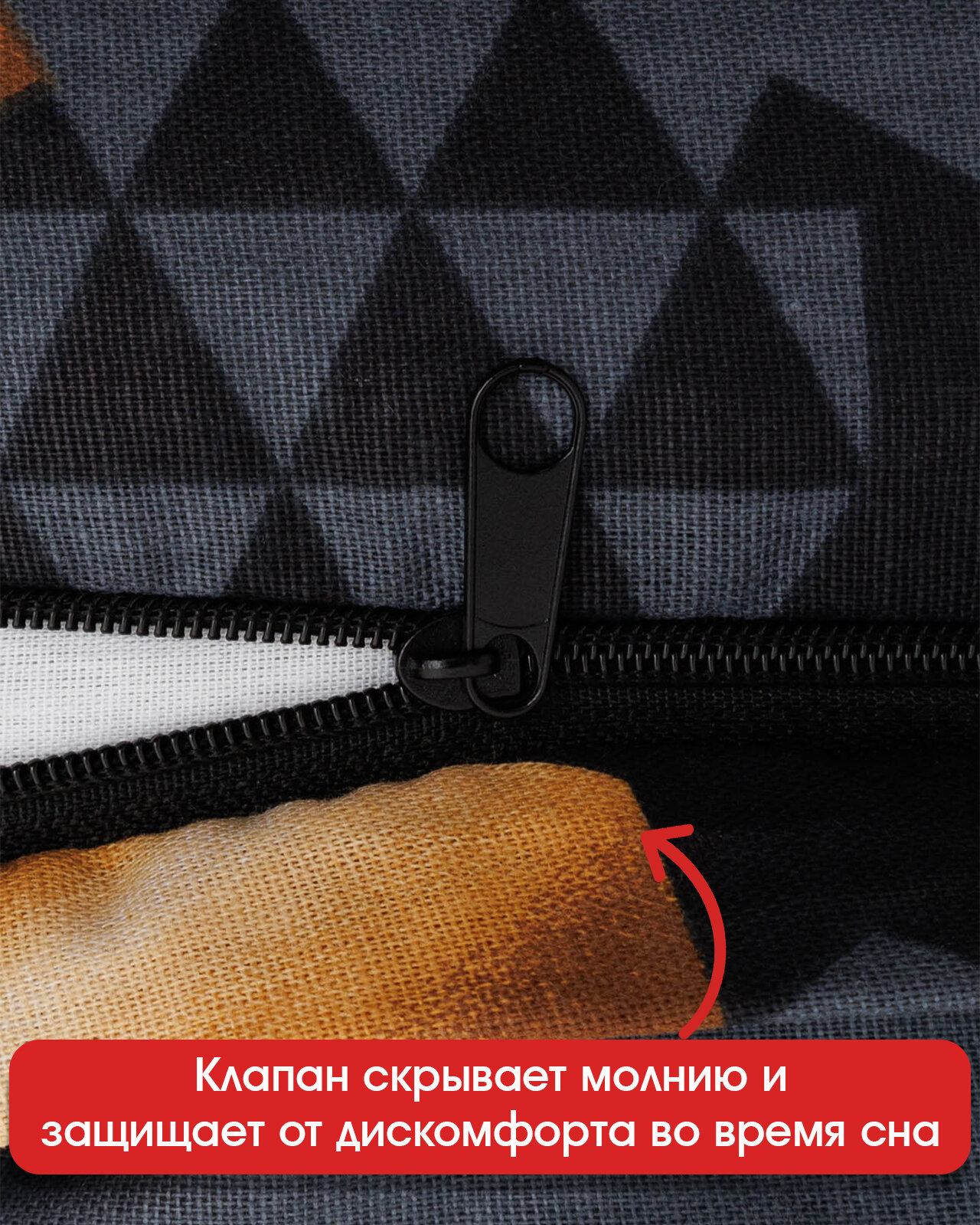 Пододеяльник/евро/на молнии/бязь/200х220/хлопок — фото 1