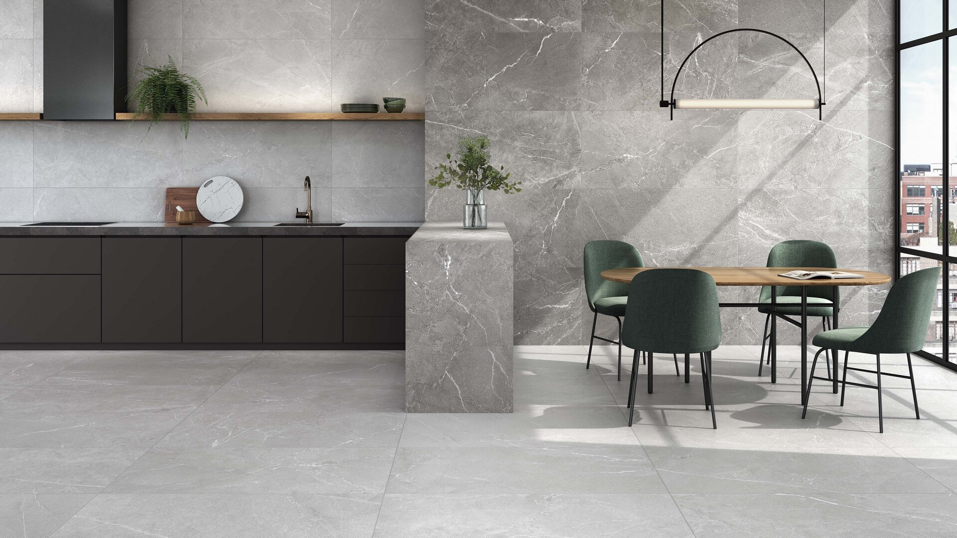 Керамогранит STN Ceramica Malek Grey Matt 60x120 N30082 под камень матовая морозостойкая