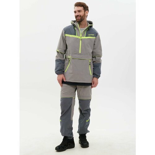 Костюм тактический мужской летний Huntsman Антигнус-Премиум, туристический для рыбалки и охоты, для отдыха в лесу, цвет Серый (р.52-54/182-188)