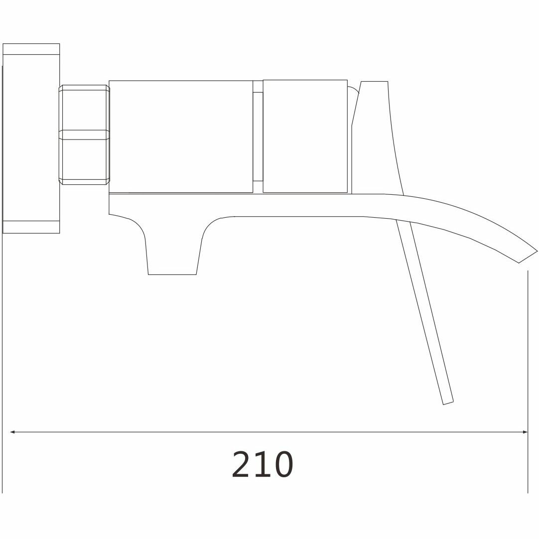 Смеситель для ванны Shevanik (Шеваник) , черный, S4002H — фото 1