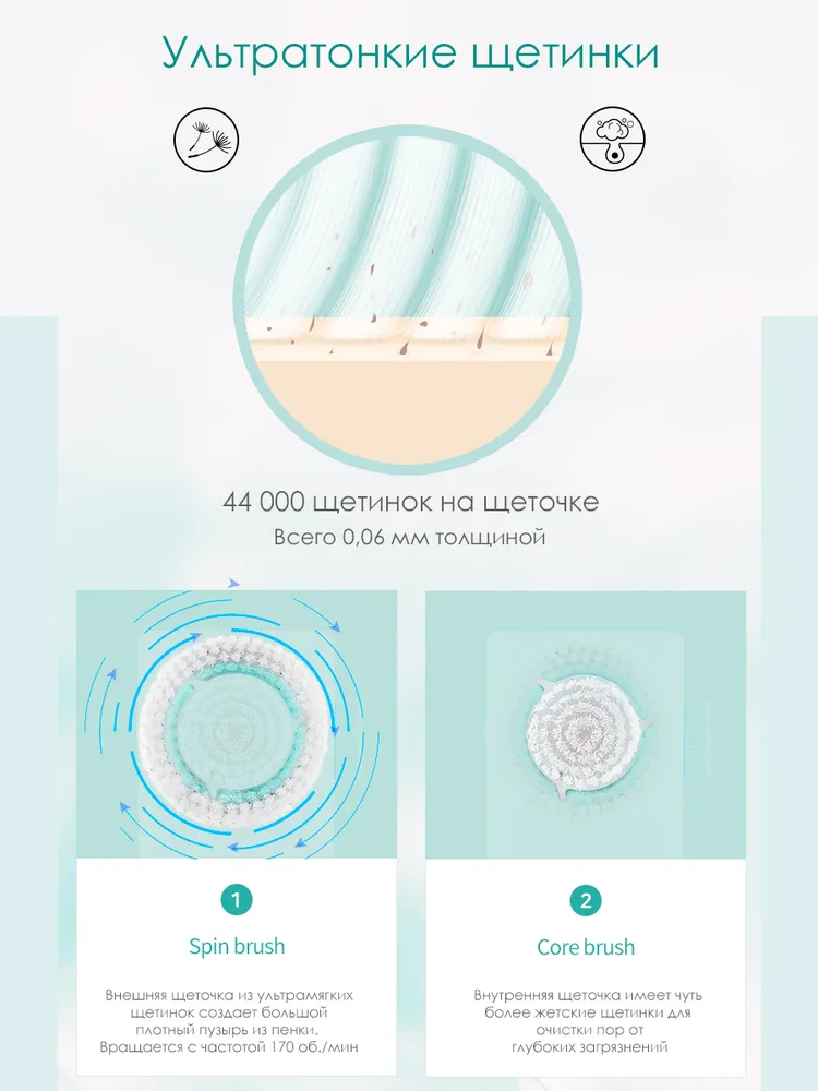 VANAV Щеточка для лица Bubble Cleanser — фото 1