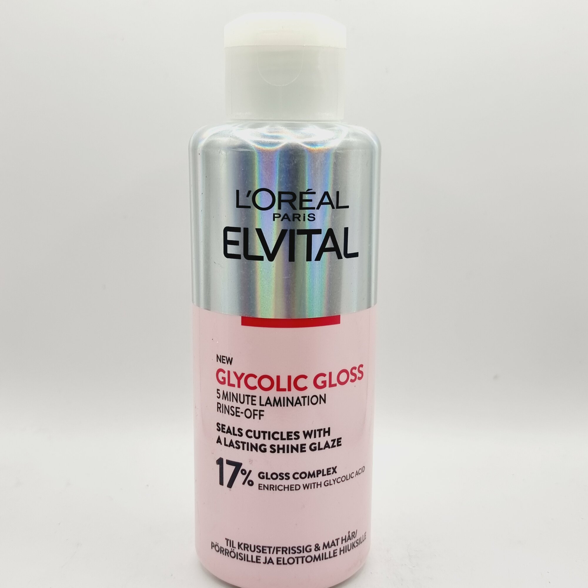 L'Oeal Paris Elvital Glycolic Gloss Средство для ополаскивания для блеска волос 5 минутное, 200 мл (из Финляндии)