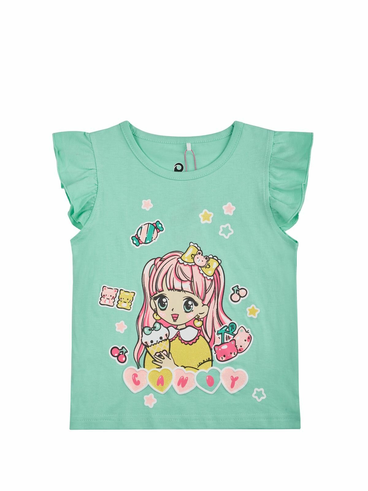 Футболка Kari Kids, размер 3-4, бирюзовый