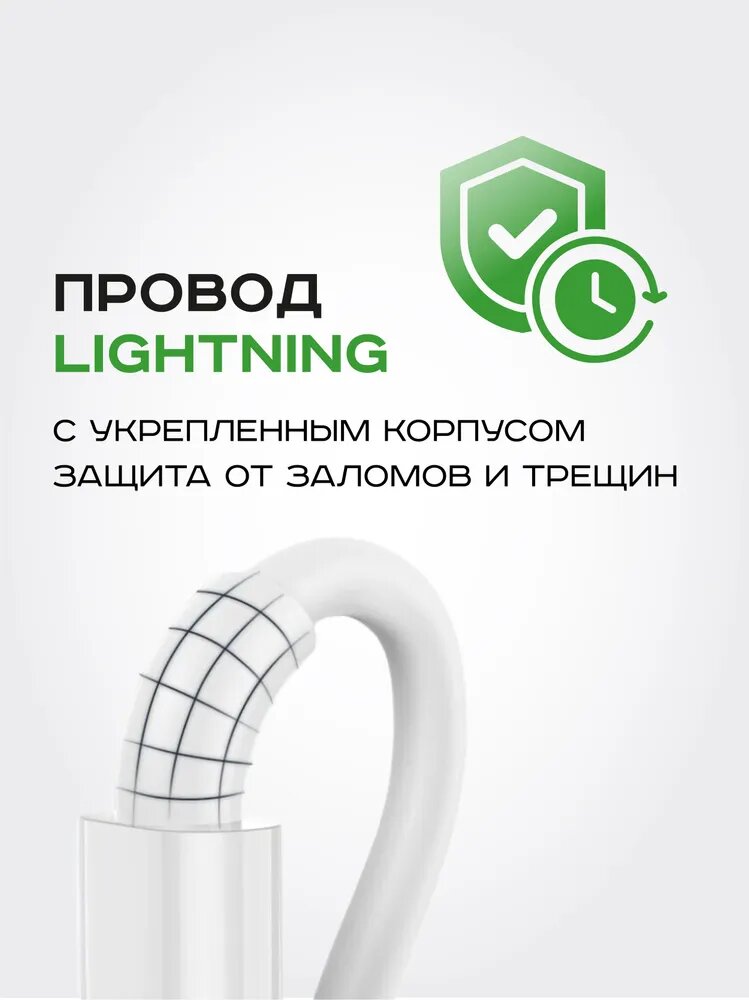 Быстрая зарядка для iPhone 20W с кабелем Lightning / блок питания type c / зарядное устройство для айфона — фото 1