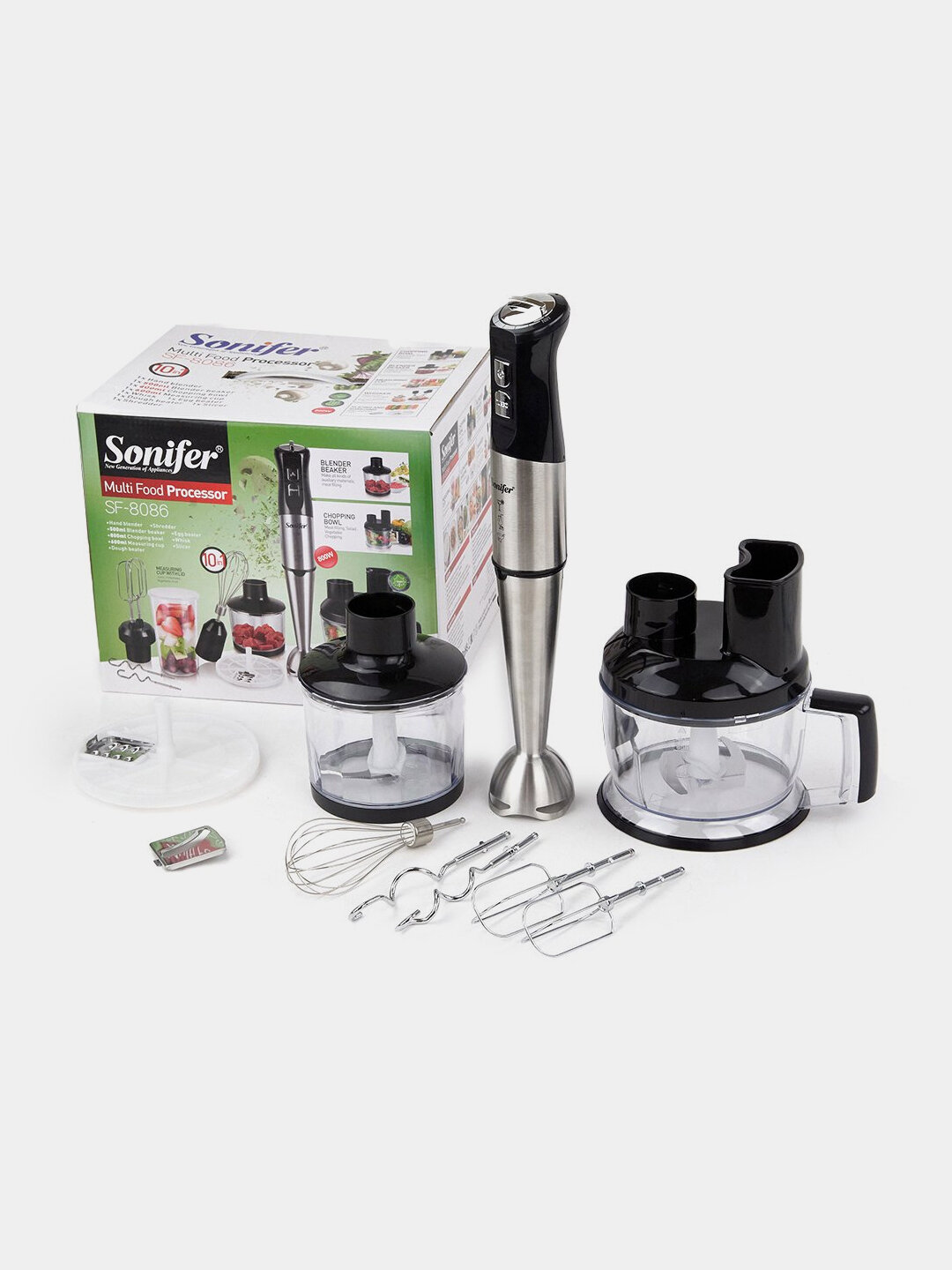 Блендер, 10 в 1, многофункциональный блендер, Sonifer SF-8086, измельчитель — фото 1