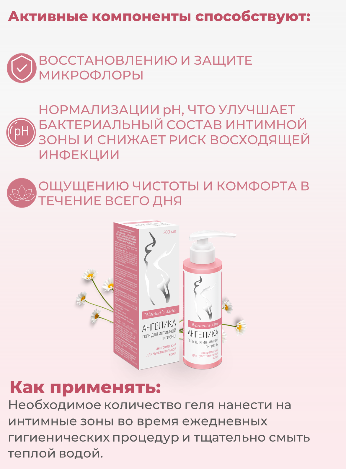 Картинки Ангелика (ANGELICA Sensitive) для чувствительной кожи экстрамягкий гель для интимной гигиены 200 мл