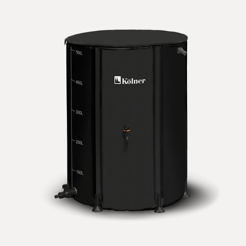 Изображение товара Бочка для воды складная Kolner KWB 500B, 500л, черная, с краном