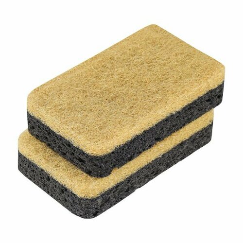 фото Набор губок для посуды из целлюлозы и кокосового волокна eco sponge, черные, 6 шт smart solutions