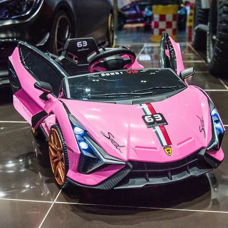 Электромобиль "Lamborghini SIAN", дистанционное управление, розовый, для детей 1-10 лет, 13кг