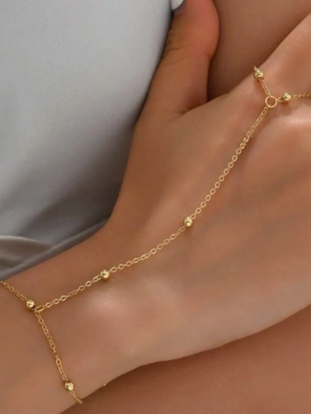 Слейв-браслет, золотистый — фото 1