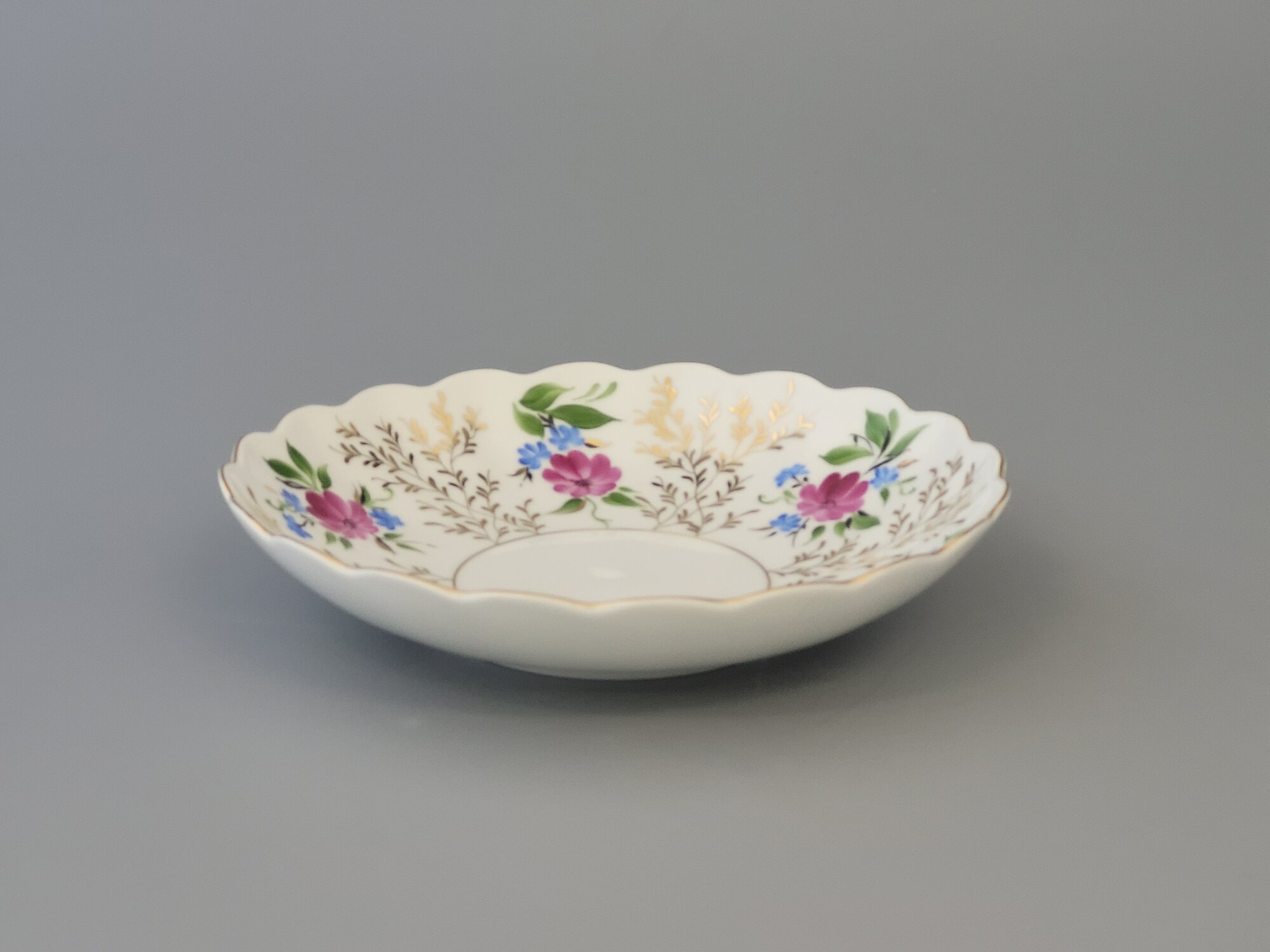 Сухарница "Золотые травки" форма Тюльпан , Императорский фарфоровый завод — фото 1