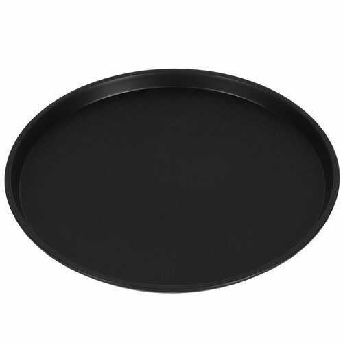 Поднос пластик 35 см круглый черный Y6-10735 473₽