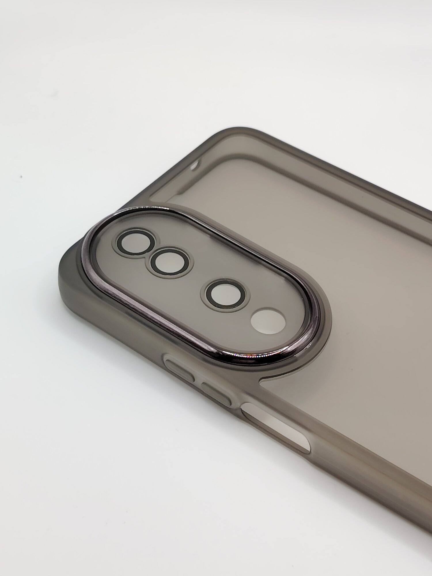 Чехол для Honor X7b, с защитой камеры, силиконовый, хром — фото 1