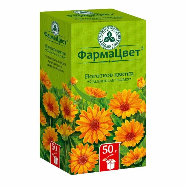 Ноготков цветки измельченные пачка 50 г 1 шт фото