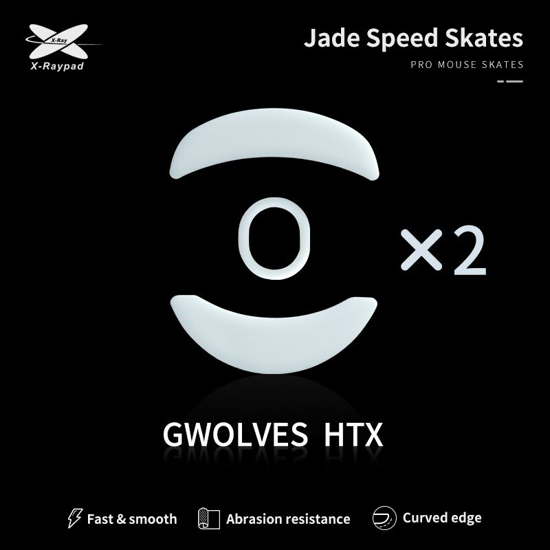 Ножки для мыши (глайды) X-raypad Jade Speed для G-Wolves HTX 4K / HTX ACE, комплект из 2-х наборов