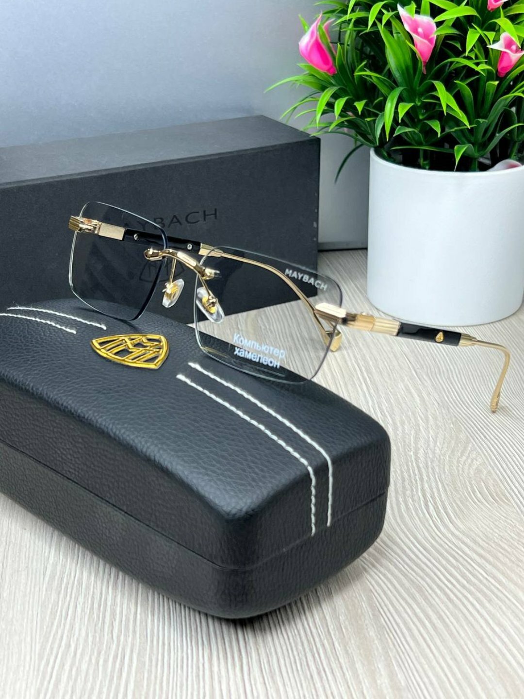Солнцезащитные очки MAYBACH, золотистый — фото 1