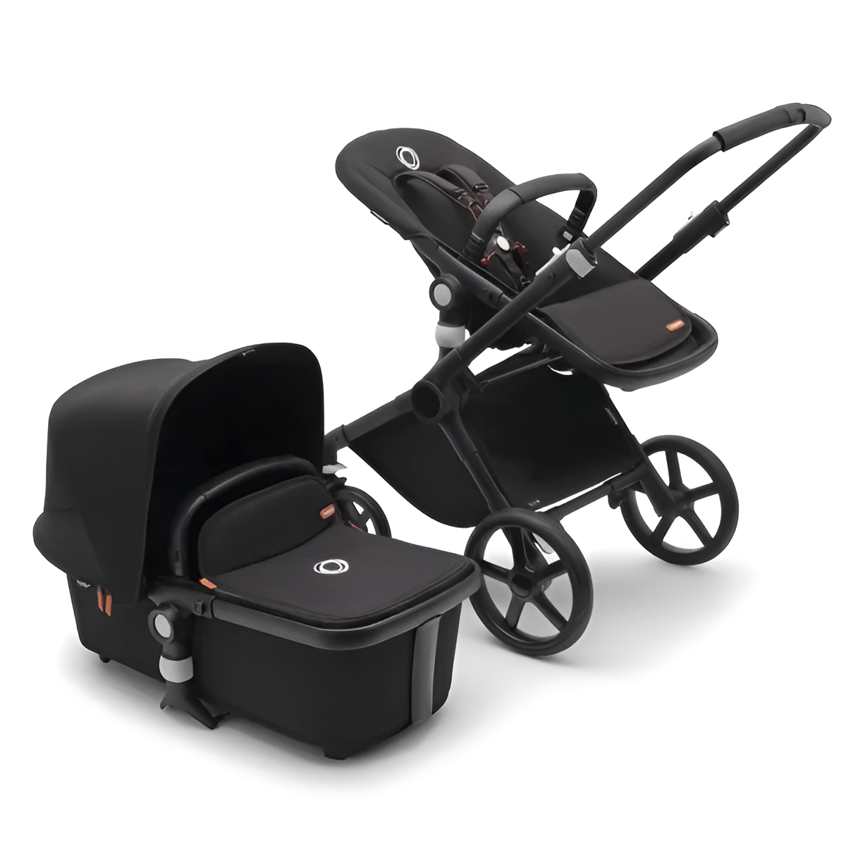 Детская коляска универсальная Bugaboo Fox Cub 2в1 Midnight Black, от 0 до 4х лет