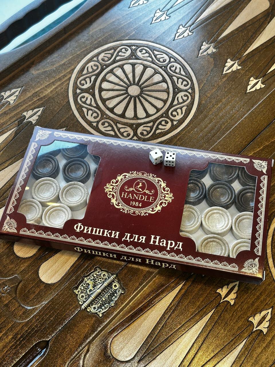 Нарды Handle Brand "Святой Георгий", ручная работа, складные, резные — фото 1