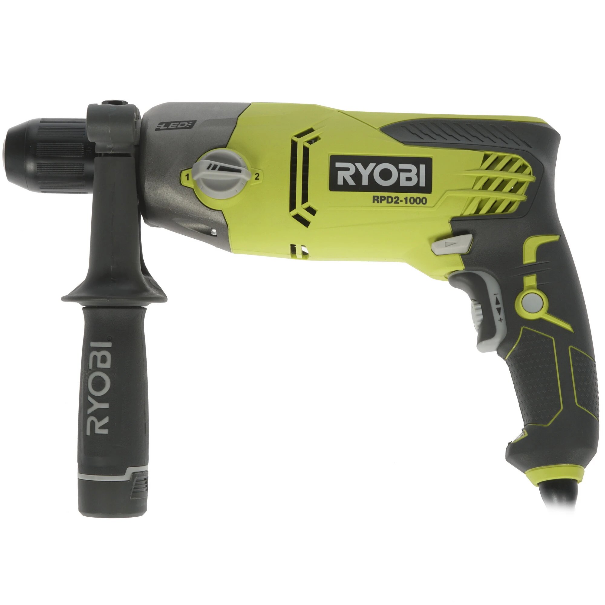 Ударная дрель RYOBI "RPD2-1000K", 1010Вт, быстрозажимной патрон 13мм, в кейсе