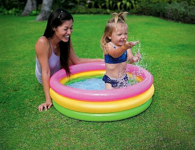 Надувной бассейн Радуга надувное дно 86х25 см от 1 до 3 лет 58924