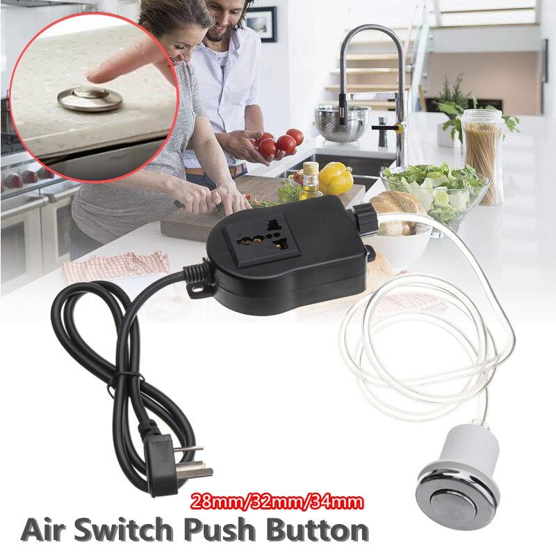 Полезные инструменты 28/32/34 мм Ванна СПА Массаж Утилизация отходов Мусорный бак Кнопка включения воздуха новый（Три размера на выбор）