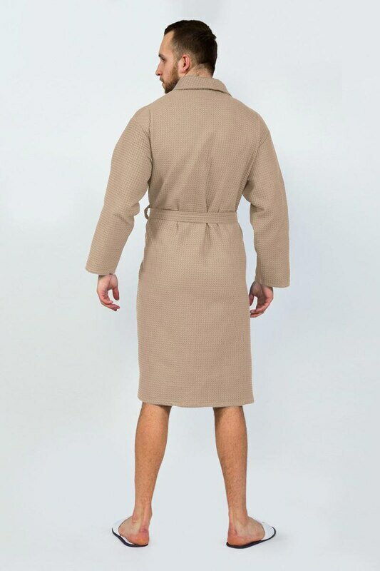 Халат LINENS, размер 2XL, бежевый — фото 1