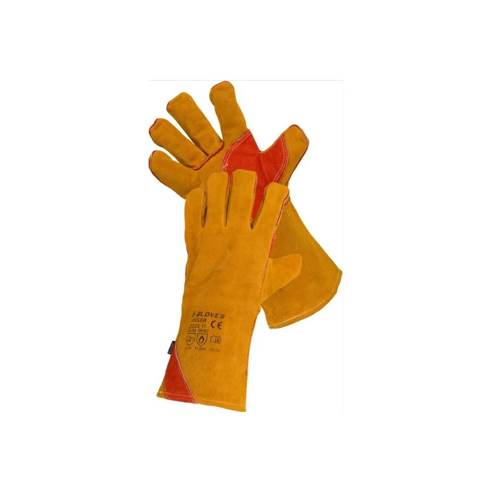 S. GLOVES Краги спилковые 5-ти палые кевл. нить TANGER(подклад) 11 размер 32225-11