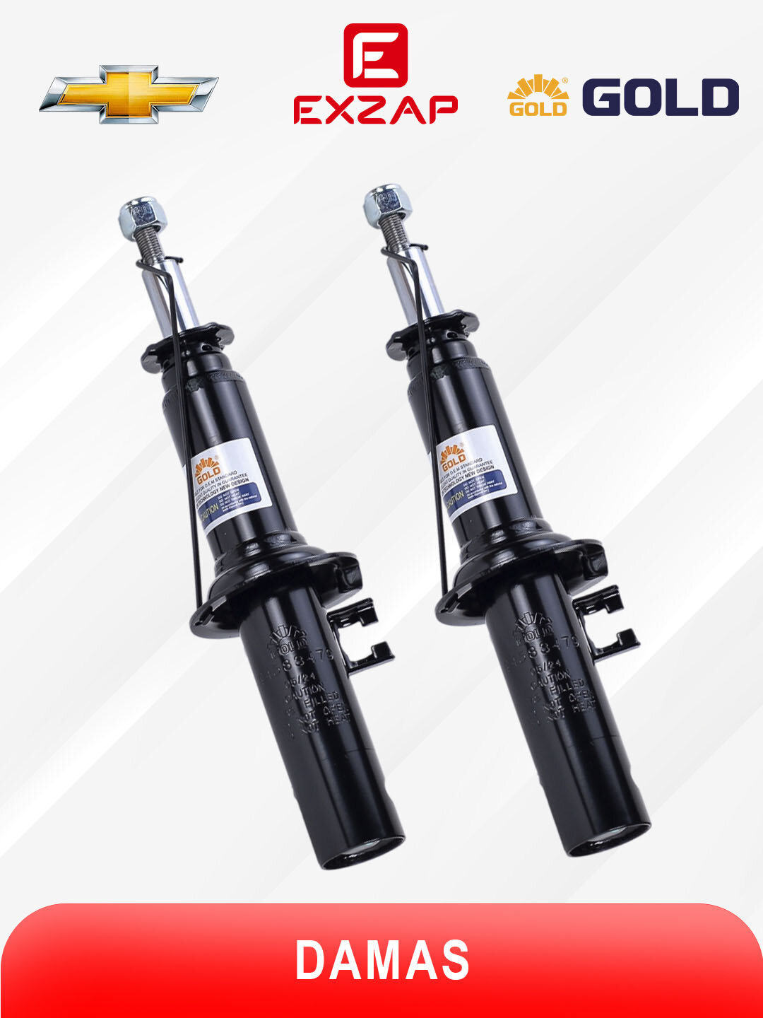 Амортизатор GAS GOLD, для Chevrolet Damas, передний, комплект 2 шт.