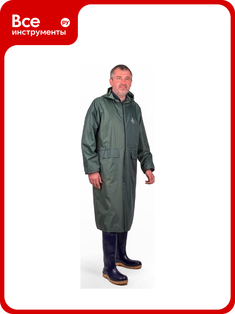 Влагозащитный плащ-дождевик берта зеленый рост 182-188 800-64-66