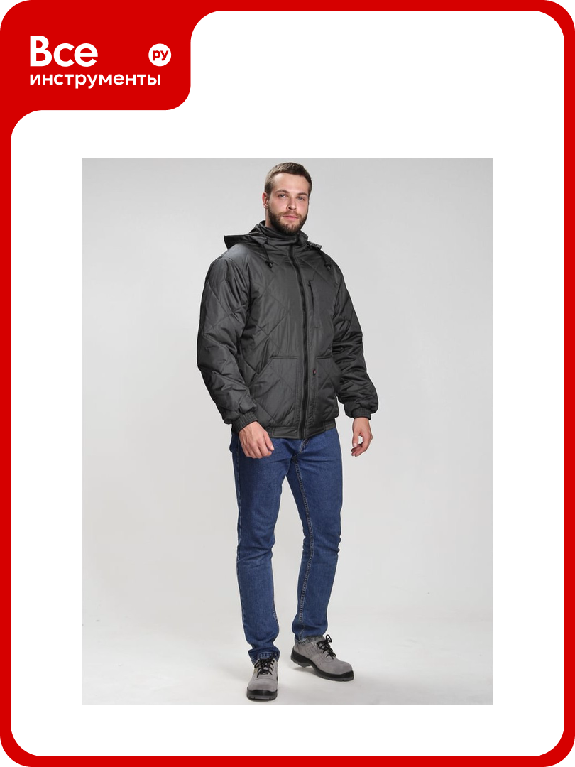 Демисезонная куртка Факел Бомбер-Люкс тк. Дюспо серый размер 44-46 рост 170-176 87479984.001