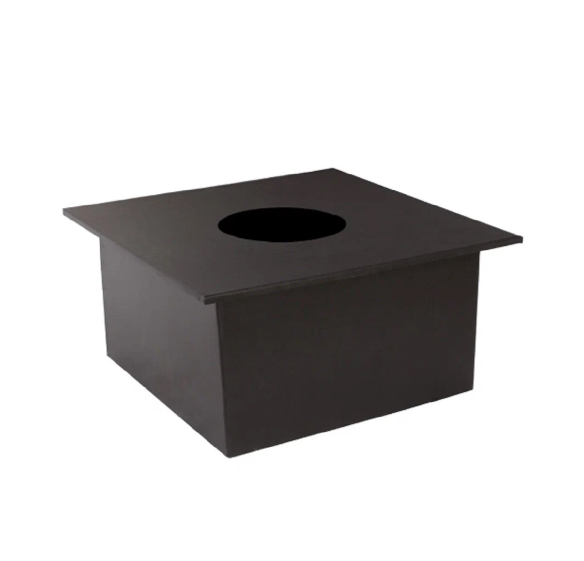 Потолочно-проходной узел LAVA (черный) 450х450мм диаметр дымохода: 270 мм