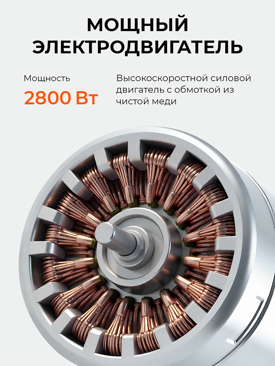 Пылесос ручной "SPAWNSON", вертикальный, 60000 ПА, сухая уборка 3,7 МЕТРОВ , для мебели и автомобиля (не беспроводной) — фото 1