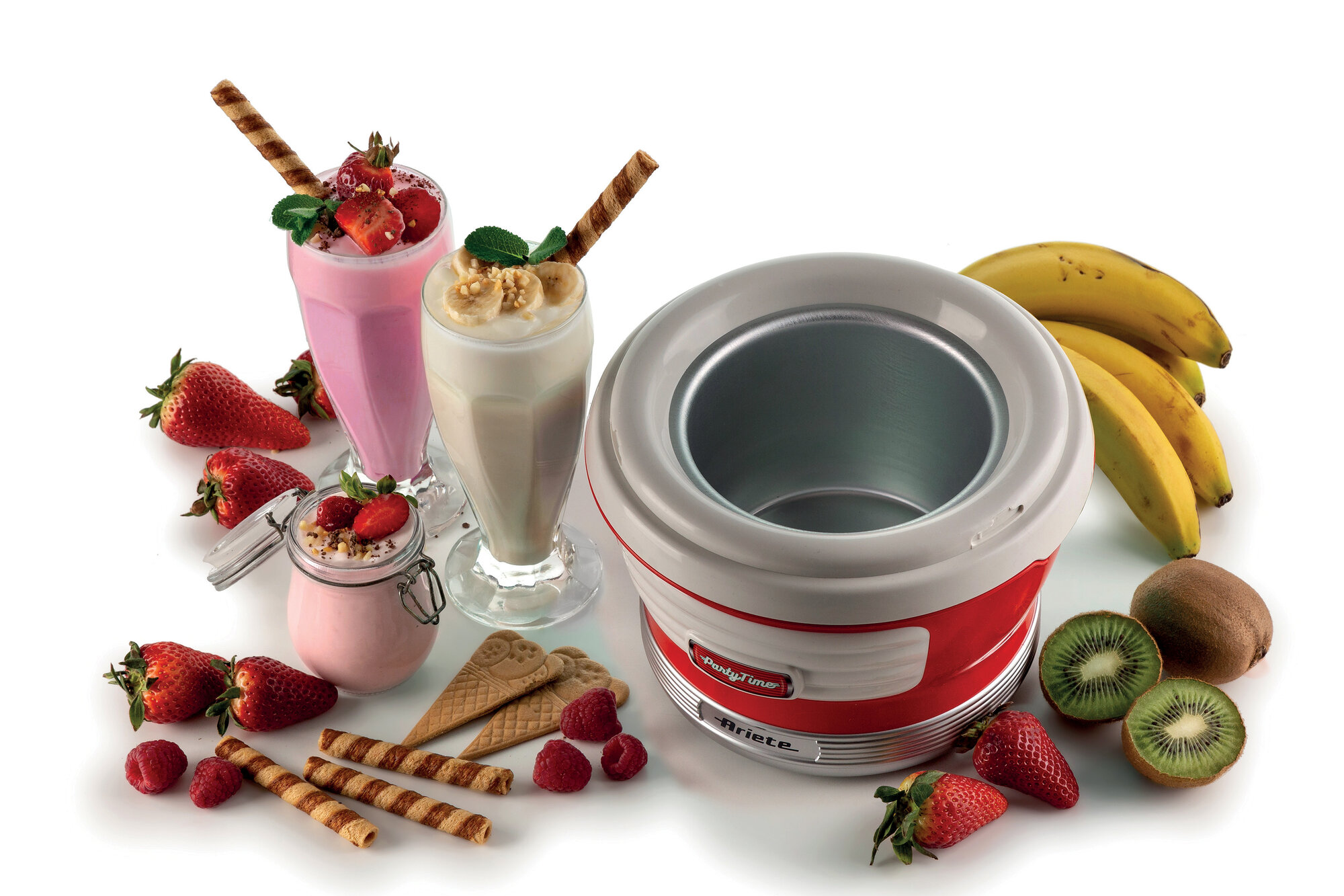 Аппарат для мороженого Ariete Party Time, красный, объем 1.5 л (00C064300AR0) — фото 1