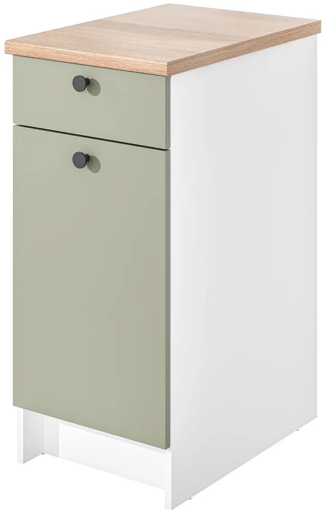 Шкаф кухонный напольный ModulE модульный с ящиком и столешницей 40x91x61см  зеленый матовый