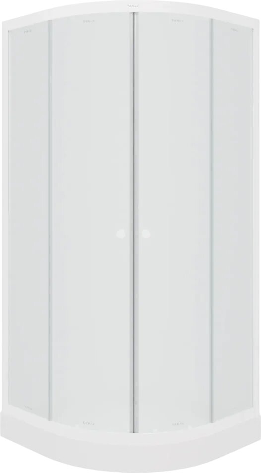 Душевой уголок Parly ZF81 с поддоном  стеклянный  80x80  с матовым стеклом  раздвижной  белый
