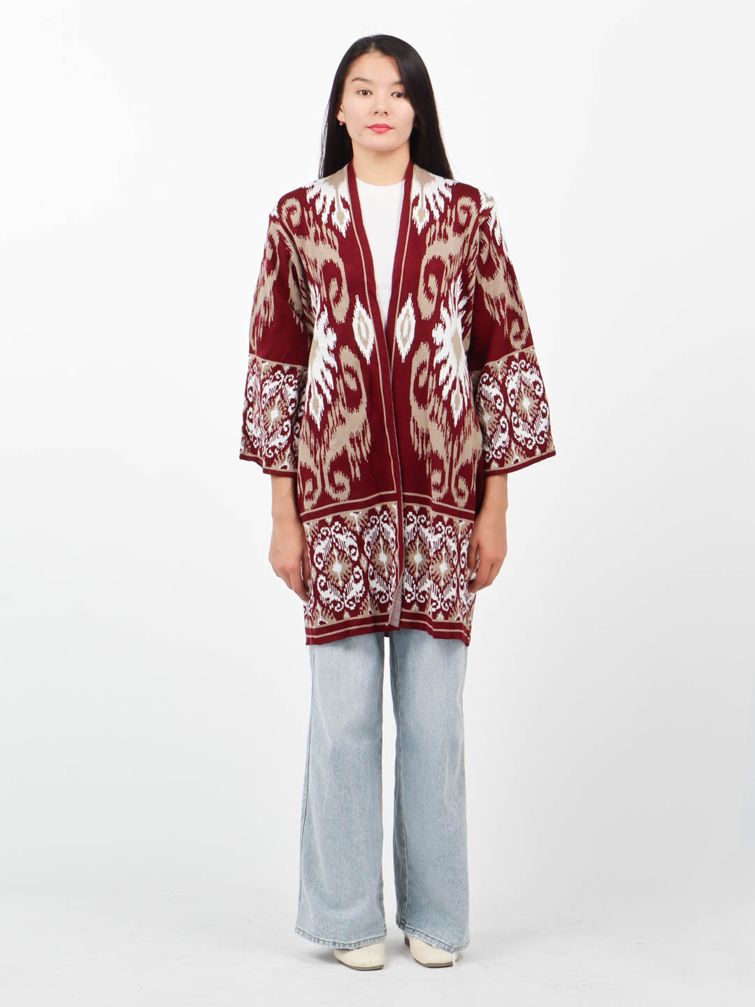 Кардиган Didov TRIKO 0024, размер oversize, brown reid — фото 1