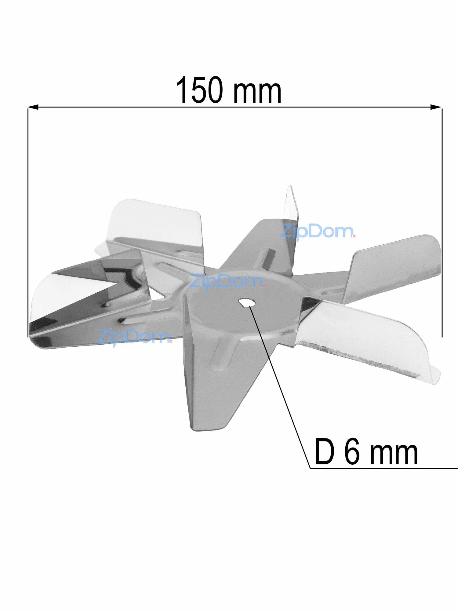 Крыльчатка вентилятора духовки 6 лопастей — фото 1