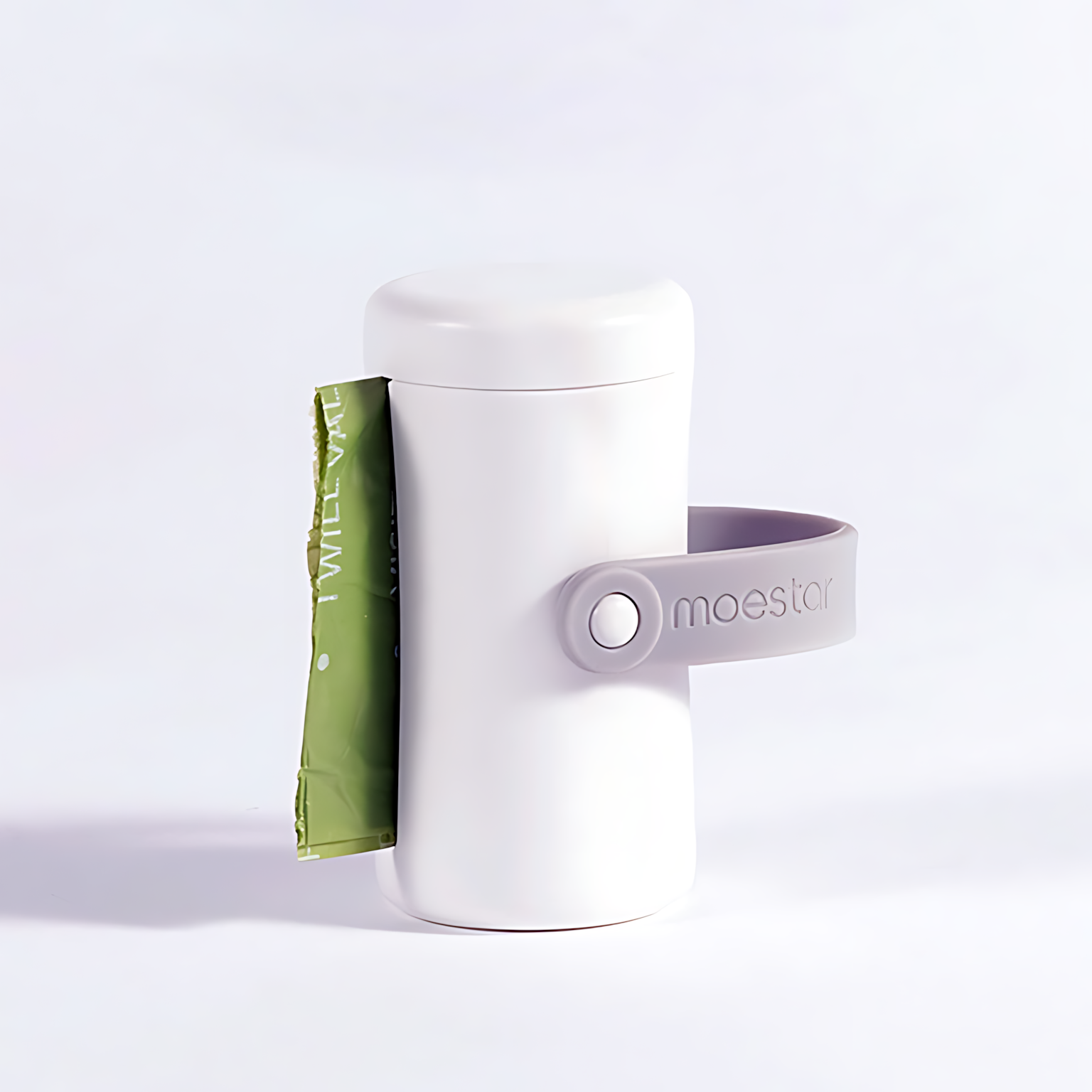 Холдер для пакетов с ручкой Moestar Dog Poop Bag Holder, белый — фото 1