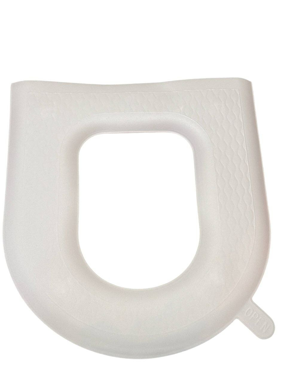 Чехол-сиденье, полипропилен, для унитаза, нескользящее, с липучкой — фото 1